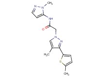 2-[4-methyl-3-(5-methyl-2-thienyl)-1H-pyrazol-1-yl]-N-(1-methyl-1H-pyrazol-5-yl)acetamide