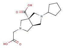 (3aR*,6aR*)-2-(carboxymethyl)-5-cyclopentylhexahydropyrrolo[3,4-c]pyrrole-3a(1H)-carboxylic acid