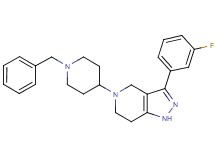 5-(1-benzyl-4-piperidinyl)-3-(3-fluorophenyl)-4,5,6,7-tetrahydro-1H-pyrazolo[4,3-c]pyridine