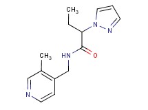 N-[(3-methyl-4-pyridinyl)methyl]-2-(1H-pyrazol-1-yl)butanamide