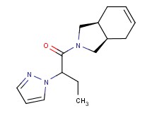 (3aR*,7aS*)-2-[2-(1H-pyrazol-1-yl)butanoyl]-2,3,3a,4,7,7a-hexahydro-1H-isoindole