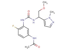 N-{4-fluoro-3-[({[2-methoxy-1-(1-methyl-1H-pyrazol-5-yl)ethyl]amino}carbonyl)amino]phenyl}acetamide
