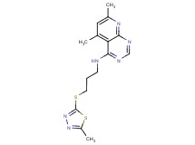 5,7-dimethyl-N-{3-[(5-methyl-1,3,4-thiadiazol-2-yl)thio]propyl}pyrido[2,3-d]pyrimidin-4-amine