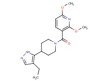 3-{[4-(4-ethyl-1H-pyrazol-5-yl)piperidin-1-yl]carbonyl}-2,6-dimethoxypyridine