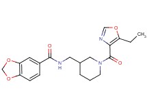 N-({1-[(5-ethyl-1,3-oxazol-4-yl)carbonyl]piperidin-3-yl}methyl)-1,3-benzodioxole-5-carboxamide