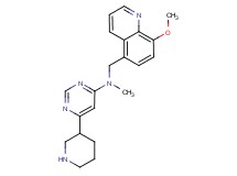 N-[(8-methoxyquinolin-5-yl)methyl]-N-methyl-6-piperidin-3-ylpyrimidin-4-amine