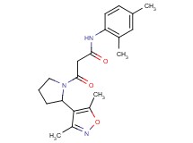 3-[2-(3,5-dimethylisoxazol-4-yl)pyrrolidin-1-yl]-N-(2,4-dimethylphenyl)-3-oxopropanamide
