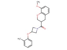 1-[(8-methoxy-3,4-dihydro-2H-chromen-3-yl)carbonyl]-3-(2-methylphenoxy)azetidine