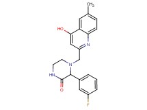 3-(3-fluorophenyl)-4-[(4-hydroxy-6-methylquinolin-2-yl)methyl]piperazin-2-one