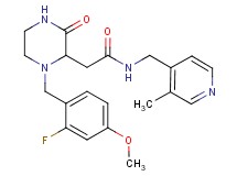 2-[1-(2-fluoro-4-methoxybenzyl)-3-oxo-2-piperazinyl]-N-[(3-methyl-4-pyridinyl)methyl]acetamide