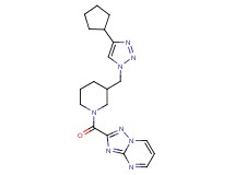 2-({3-[(4-cyclopentyl-1H-1,2,3-triazol-1-yl)methyl]piperidin-1-yl}carbonyl)[1,2,4]triazolo[1,5-a]pyrimidine