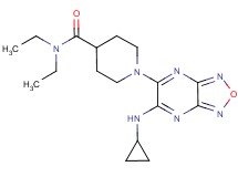 1-[6-(cyclopropylamino)[1,2,5]oxadiazolo[3,4-b]pyrazin-5-yl]-N,N-diethyl-4-piperidinecarboxamide