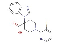 4-(1H-benzimidazol-1-yl)-1-(3-fluoropyridin-2-yl)piperidine-4-carboxylic acid