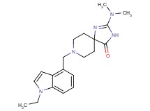 2-(dimethylamino)-8-[(1-ethyl-1H-indol-4-yl)methyl]-1,3,8-triazaspiro[4.5]dec-1-en-4-one
