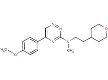 5-(4-methoxyphenyl)-N-methyl-N-[2-(tetrahydro-2H-pyran-4-yl)ethyl]-1,2,4-triazin-3-amine