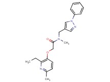 2-[(2-ethyl-6-methyl-3-pyridinyl)oxy]-N-methyl-N-[(1-phenyl-1H-pyrazol-4-yl)methyl]acetamide