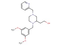 2-[1-(3,5-dimethoxybenzyl)-4-(2-pyridinylmethyl)-2-piperazinyl]ethanol