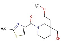 {3-(2-methoxyethyl)-1-[(2-methyl-1,3-thiazol-4-yl)carbonyl]-3-piperidinyl}methanol