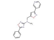 N-methyl-5-phenyl-N-{[3-(3-pyridinyl)-5-isoxazolyl]methyl}-1,2,4-oxadiazol-3-amine