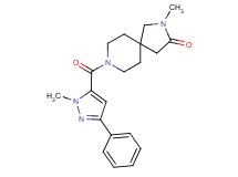 2-methyl-8-[(1-methyl-3-phenyl-1H-pyrazol-5-yl)carbonyl]-2,8-diazaspiro[4.5]decan-3-one