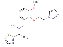 N-{2-[2-(1H-imidazol-1-yl)ethoxy]-3-methoxybenzyl}-N-methyl-1-(1,3-thiazol-2-yl)ethanamine