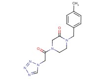 1-(4-methylbenzyl)-4-(1H-tetrazol-1-ylacetyl)-2-piperazinone