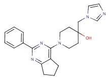4-(1H-imidazol-1-ylmethyl)-1-(2-phenyl-6,7-dihydro-5H-cyclopenta[d]pyrimidin-4-yl)piperidin-4-ol