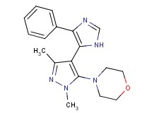 4-[1,3-dimethyl-4-(4-phenyl-1H-imidazol-5-yl)-1H-pyrazol-5-yl]morpholine