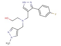 2-{{[3-(4-fluorophenyl)-1H-pyrazol-4-yl]methyl}[(1-methyl-1H-pyrazol-4-yl)methyl]amino}ethanol