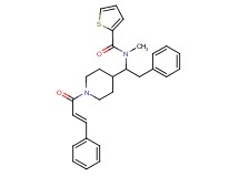 N-methyl-N-(2-phenyl-1-{1-[(2E)-3-phenyl-2-propenoyl]-4-piperidinyl}ethyl)-2-thiophenecarboxamide