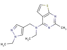 N-ethyl-N-[(1-ethyl-1H-pyrazol-4-yl)methyl]-2-methylthieno[2,3-d]pyrimidin-4-amine
