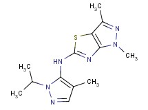 N-(1-isopropyl-4-methyl-1H-pyrazol-5-yl)-1,3-dimethyl-1H-pyrazolo[3,4-d][1,3]thiazol-5-amine