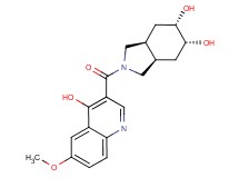 rel-(3aR,5R,6S,7aS)-2-[(4-hydroxy-6-methoxy-3-quinolinyl)carbonyl]octahydro-1H-isoindole-5,6-diol