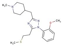 4-({1-(2-methoxyphenyl)-5-[2-(methylthio)ethyl]-1H-1,2,4-triazol-3-yl}methyl)-1-methylpiperidine