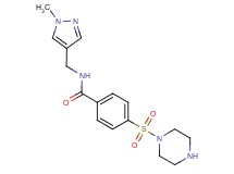 N-[(1-methyl-1H-pyrazol-4-yl)methyl]-4-(1-piperazinylsulfonyl)benzamide hydrochloride