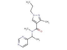 N,3-dimethyl-1-propyl-N-[1-(4-pyrimidinyl)ethyl]-1H-pyrazole-4-carboxamide
