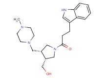 {(3R*,4R*)-1-[3-(1H-indol-3-yl)propanoyl]-4-[(4-methylpiperazin-1-yl)methyl]pyrrolidin-3-yl}methanol