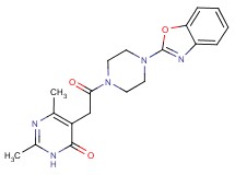 5-{2-[4-(1,3-benzoxazol-2-yl)piperazin-1-yl]-2-oxoethyl}-2,6-dimethylpyrimidin-4(3H)-one