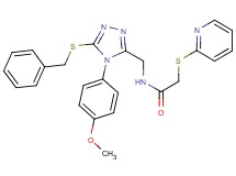 N-{[5-(benzylthio)-4-(4-methoxyphenyl)-4H-1,2,4-triazol-3-yl]methyl}-2-(2-pyridinylthio)acetamide