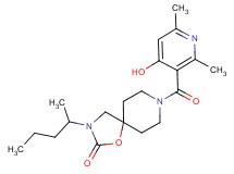 8-[(4-hydroxy-2,6-dimethyl-3-pyridinyl)carbonyl]-3-(1-methylbutyl)-1-oxa-3,8-diazaspiro[4.5]decan-2-one