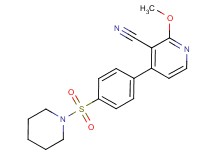 2-methoxy-4-[4-(piperidin-1-ylsulfonyl)phenyl]nicotinonitrile