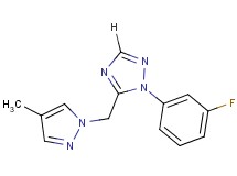 1-(3-fluorophenyl)-5-[(4-methyl-1H-pyrazol-1-yl)methyl]-1H-1,2,4-triazole
