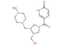 5-({(3R*,4R*)-3-(hydroxymethyl)-4-[(4-methylpiperazin-1-yl)methyl]pyrrolidin-1-yl}carbonyl)pyridin-2(1H)-one