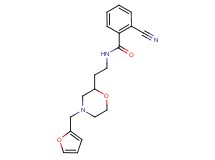 2-cyano-N-{2-[4-(2-furylmethyl)morpholin-2-yl]ethyl}benzamide
