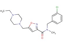 N-(3-chlorobenzyl)-5-[(4-ethylpiperazin-1-yl)methyl]-N-methylisoxazole-3-carboxamide
