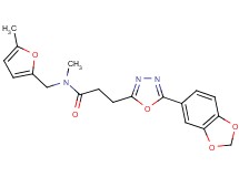 3-[5-(1,3-benzodioxol-5-yl)-1,3,4-oxadiazol-2-yl]-N-methyl-N-[(5-methyl-2-furyl)methyl]propanamide