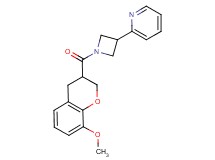 2-{1-[(8-methoxy-3,4-dihydro-2H-chromen-3-yl)carbonyl]-3-azetidinyl}pyridine