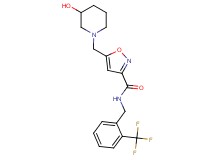 5-[(3-hydroxy-1-piperidinyl)methyl]-N-[2-(trifluoromethyl)benzyl]-3-isoxazolecarboxamide