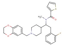 N-[1-[1-(2,3-dihydro-1,4-benzodioxin-6-ylmethyl)-4-piperidinyl]-2-(2-fluorophenyl)ethyl]-N-methyl-2-thiophenecarboxamide