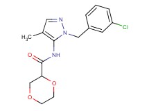 N-[1-(3-chlorobenzyl)-4-methyl-1H-pyrazol-5-yl]-1,4-dioxane-2-carboxamide